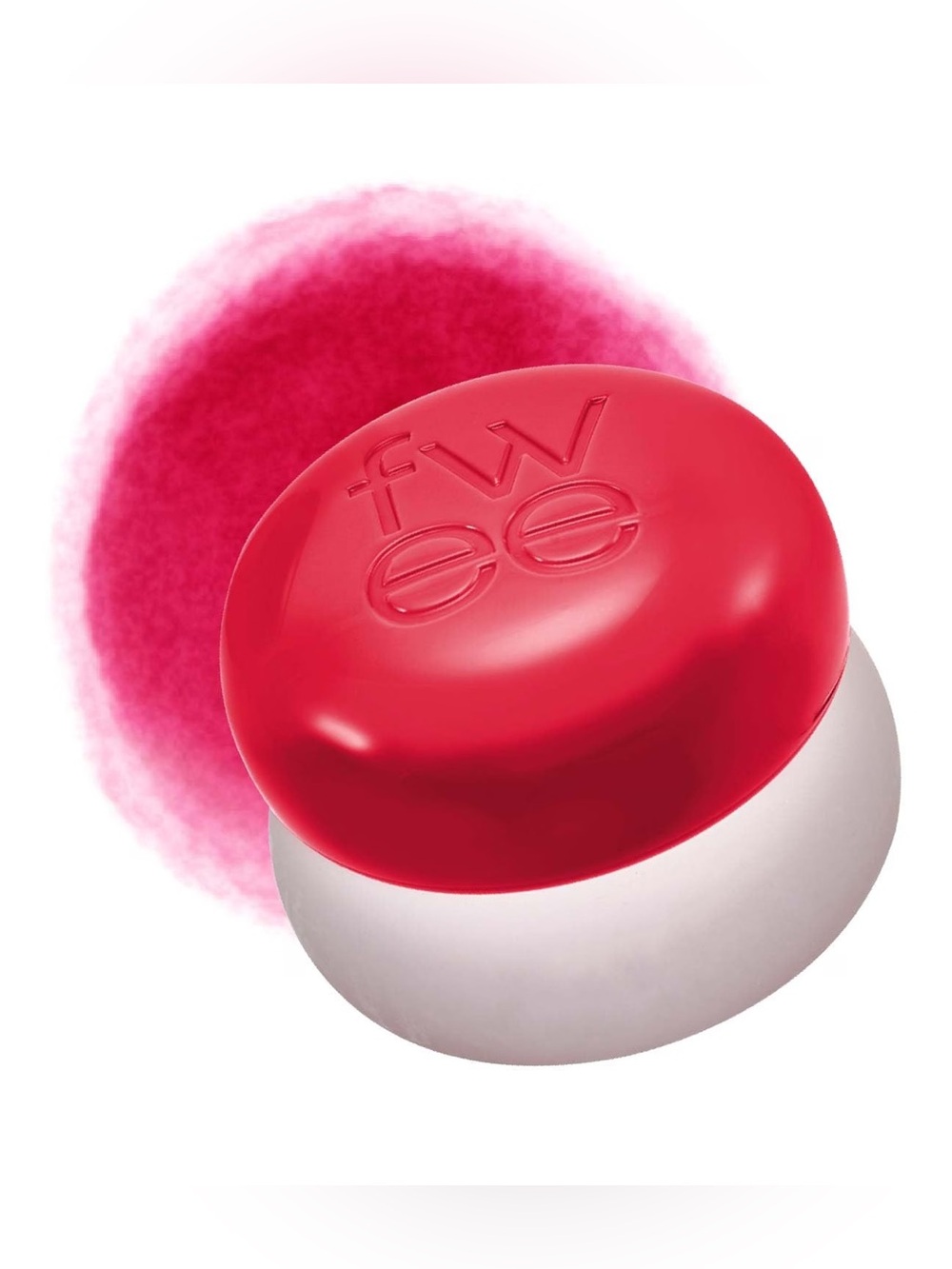 Fwee Mule Lip & Cheek Blurry Pudding Pot- fuchsia pink red, cool undertone